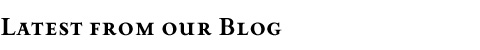 Latest from our blog