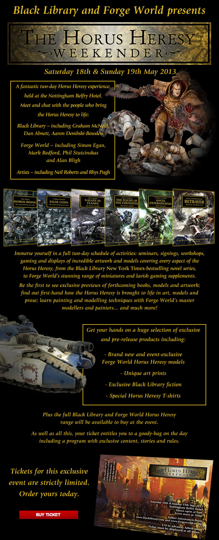 Horus Heresy Weekender